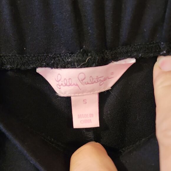 Lilly Pulitzer Travel Stretch Ponte Pants Black High-Waisted Pants Mint Conditio - Picture 3 of 6